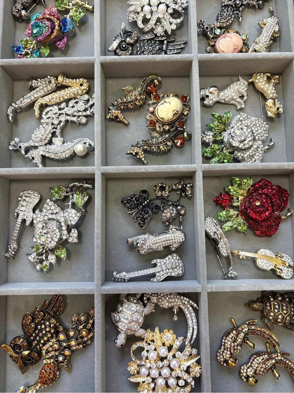 $5 Starts Brooches Vintage and Modern For The Show!